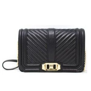 Rebecca Minkoff Women's Black Crossbody Bag Leather Detachable Strap